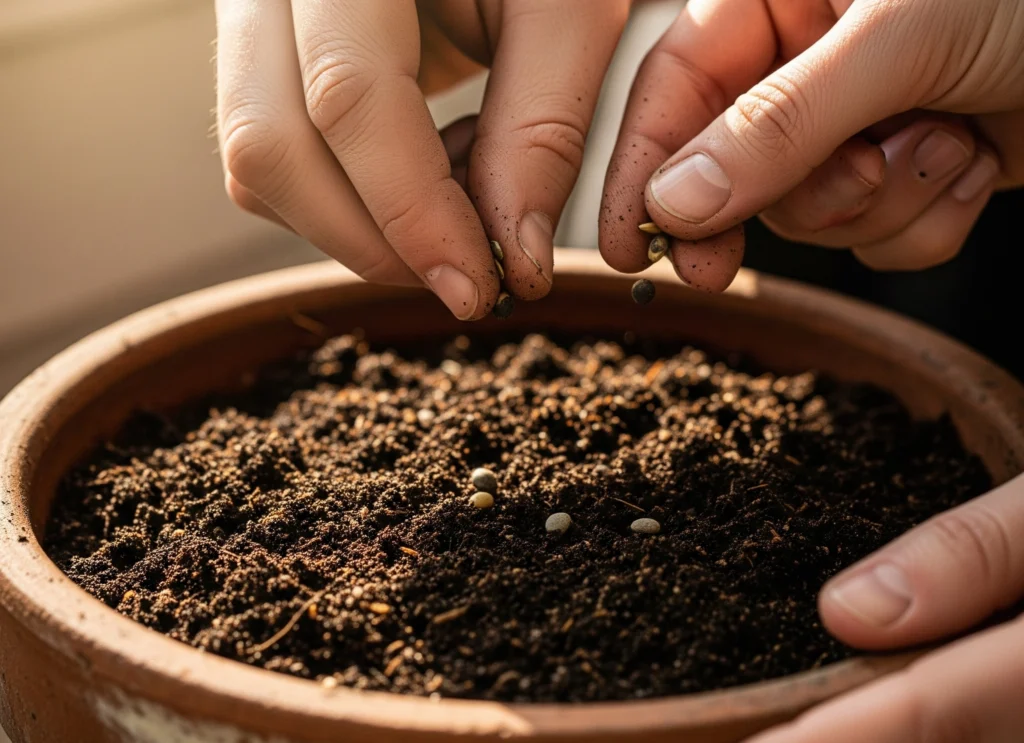 How and when to plant seeds in containers
